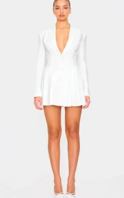 Pleated Blazer Mini Dress-PrettyLittleThing Best