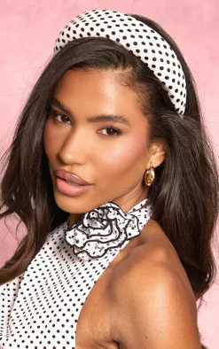 PrettyLittleThing Hair Accessories*Polka Dot Oversized Padded Headband
