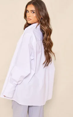 PrettyLittleThing Shirts*Poplin Oversized Cuff Shirt