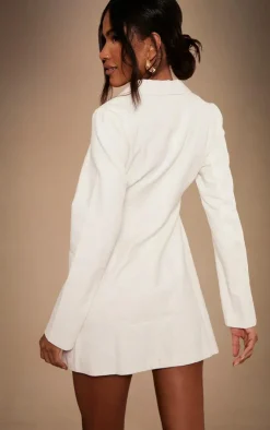 Premium Linen Look Cut Out Blazer Dress-PrettyLittleThing Sale