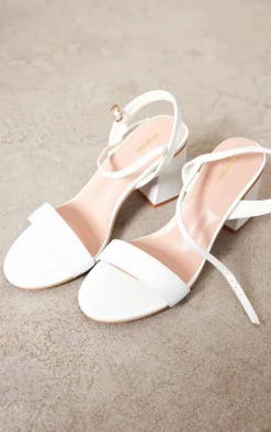 PrettyLittleThing Low Heels*PU Basic Strap Detail Low Heeled Sandals