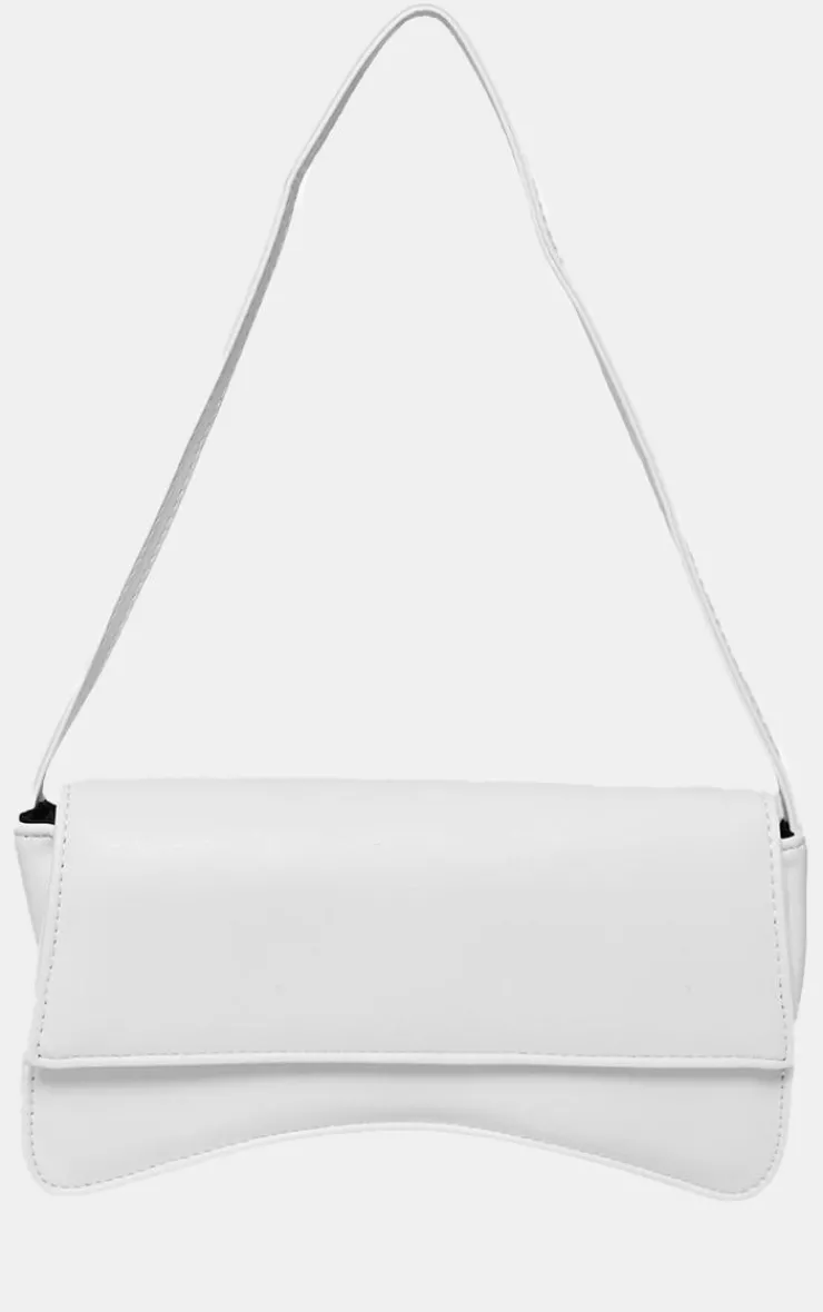 PrettyLittleThing Shoulder Bags*PU Flap Over Baguette Shoulder Bag