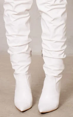 PrettyLittleThing High Heels*Pu Point Toe Western Style High Heeled Over The Knee Boots-1