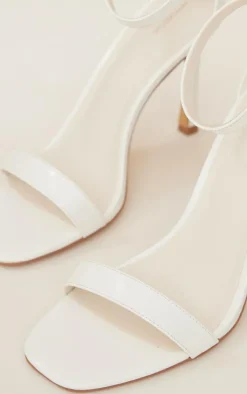 PrettyLittleThing Wide Fit Sandals*Pu Wide Fit Square Toed Barely There High Heeled Sandals