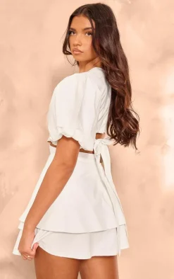 Puff Sleeve Cut Out Shift Dress-PrettyLittleThing Best