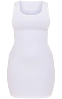 Rib Scoop Neck Strappy Bodycon Dress-PrettyLittleThing Discount