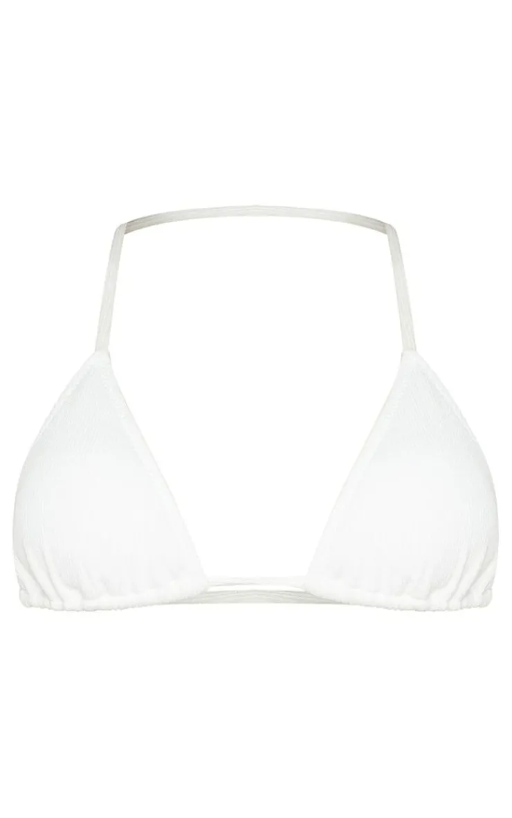 Ribbed Padded Triangle Bikini Top-PrettyLittleThing Discount