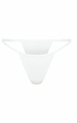 Ribbed Tanga Bikini Bottoms-PrettyLittleThing Outlet