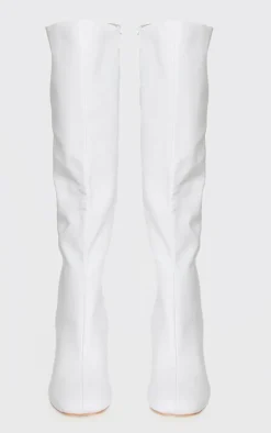 PrettyLittleThing High Heels*Round Block Heel Knee High Boots
