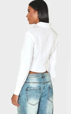 PrettyLittleThing Shirts*Ruched Buckle Asymmetric Shirt