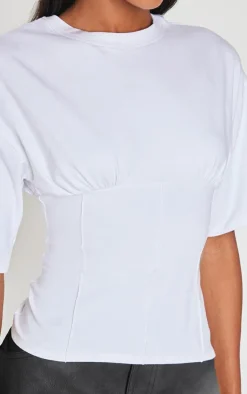 PrettyLittleThing T-Shirts*Ruched Bust Detail Fitted T Shirt