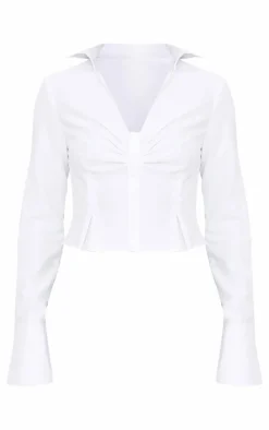 PrettyLittleThing Shirts*Ruching Detail Shirt