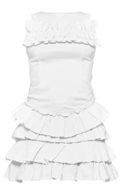 Ruffle Tiered Shift Dress-PrettyLittleThing Clearance