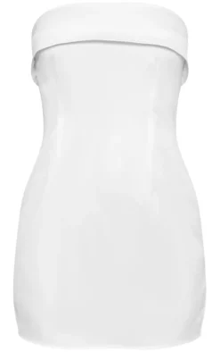 Satin Bandeau Fold Over Shift Dress-PrettyLittleThing Online