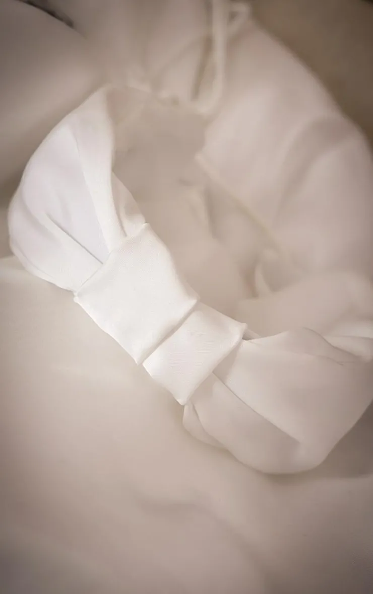 PrettyLittleThing Hair Accessories*Satin Bow Detail Ruched Headband