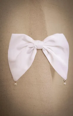 PrettyLittleThing Hair Accessories*Satin Oversized Pearl Detail Hair Clip