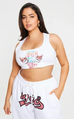 PrettyLittleThing Sleeveless Tops*Scoop Neck Sleeveless Crop