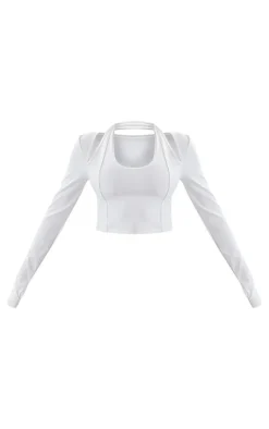 PrettyLittleThing Workout Tops*Sculpt Cut Out Padded Gym Crop Top