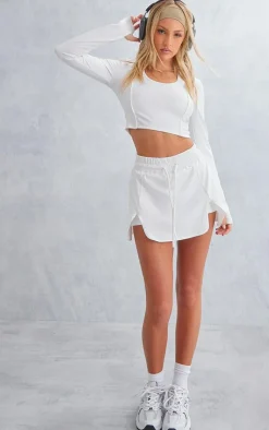 PrettyLittleThing Gym Shorts*Sculpt Toggle Waist Split Front Gym Skort