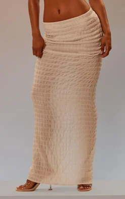 Best PrettyLittleThing Seersucker Textured Maxi Skirt White