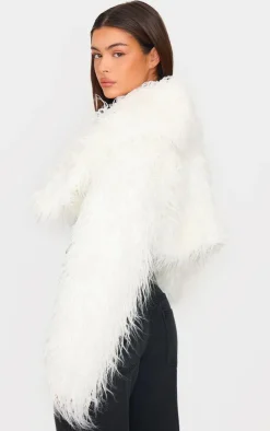 PrettyLittleThing Faux Fur Coats*Shaggy Faux Fur Cropped Coat