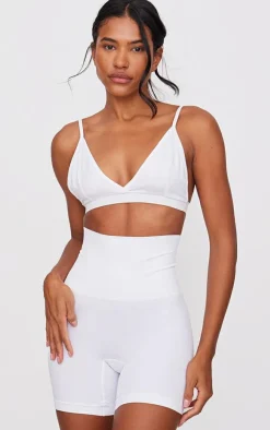 White Shapewear High Waist Control Shorts