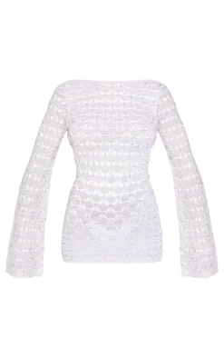 Shell Knit Low Back Mini Dress-PrettyLittleThing Discount