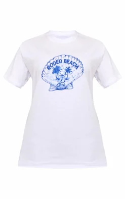 PrettyLittleThing T-Shirts*Shell Rodeo Beach Graphic Oversized Tee