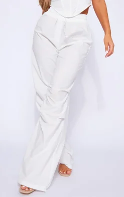 Best PrettyLittleThing Shell Toggle Drawstring Ruched Cargo Pants White