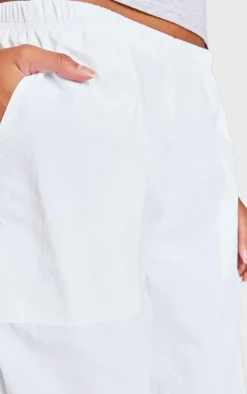 White Shell Wide Leg Pants