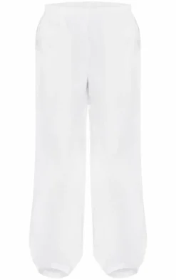 White Shell Wide Leg Pants