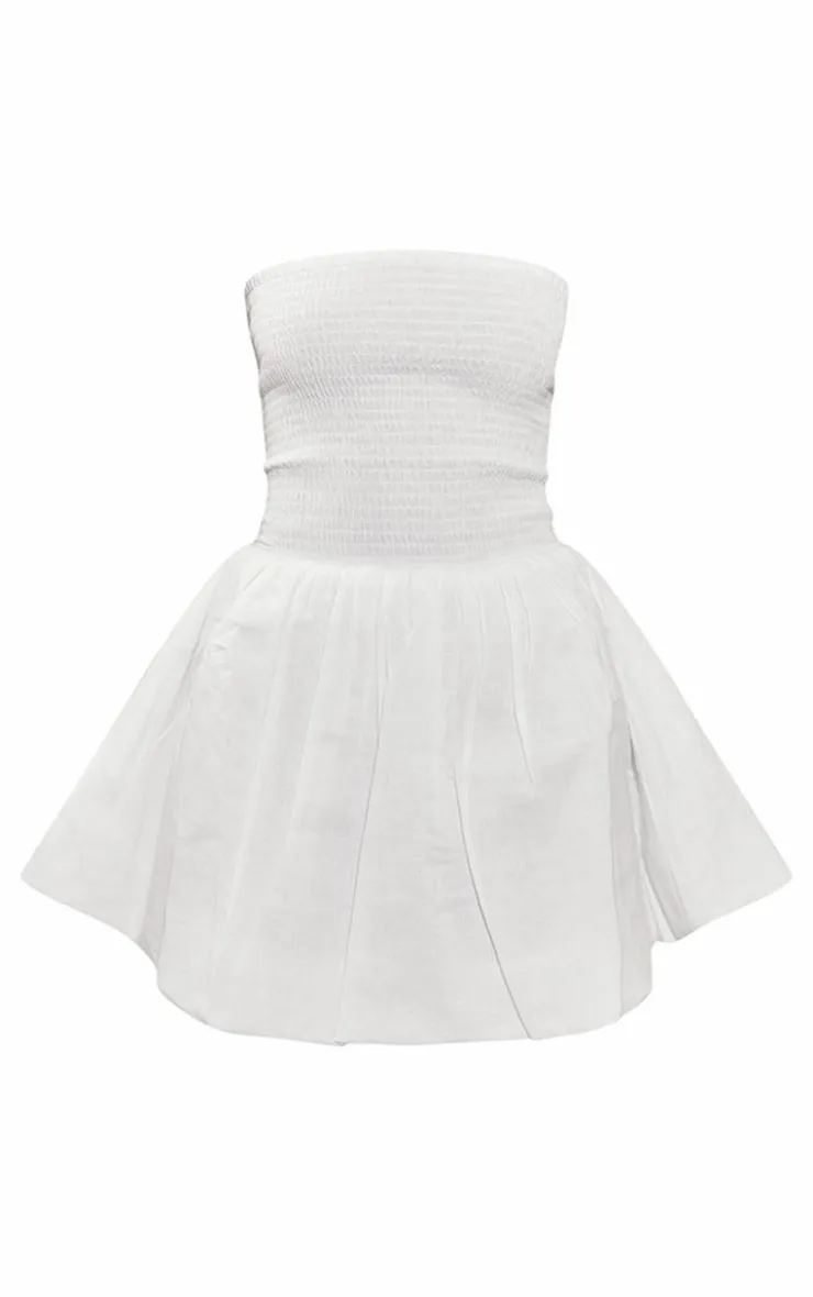 Shirred Bandeau Puff Ball Dress-PrettyLittleThing Best