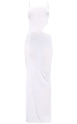 Slinky Cowl Side Cut Out Detail Strappy Maxi Dress-PrettyLittleThing Online
