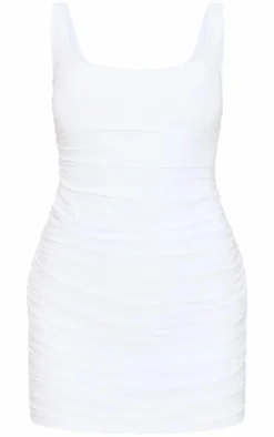 Slinky Ruched Sleeveless Bodycon Dress-PrettyLittleThing Clearance