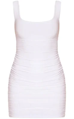 Slinky Ruched Sleeveless Bodycon Dress-PrettyLittleThing Clearance