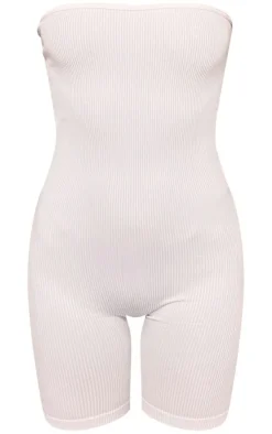 PrettyLittleThing Unitards*Snatched Rib Bandeau Unitard