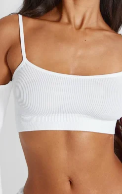 PrettyLittleThing Snatched*Snatched Rib Cold Shoulder Crop Top
