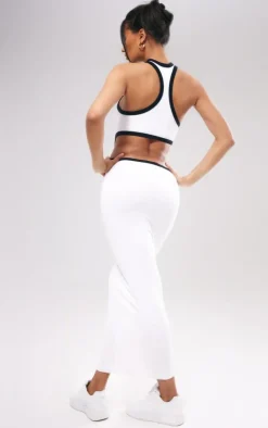 PrettyLittleThing Snatched*Snatched Rib Contrast Binding Cut Out Midaxi Dress
