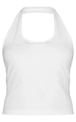 PrettyLittleThing Snatched*Snatched Rib Halterneck Top