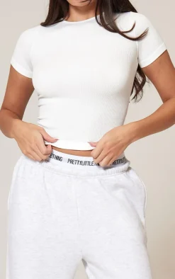 PrettyLittleThing Snatched*Snatched Rib Longline T Shirt