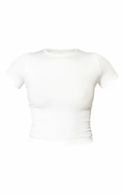 PrettyLittleThing Snatched*Snatched Rib Longline T Shirt