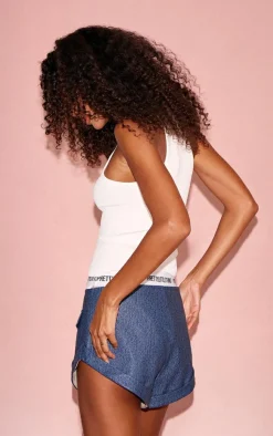 PrettyLittleThing Snatched*Snatched Rib Racer Top