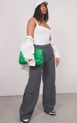 PrettyLittleThing Snatched*Snatched Rib Square Neck Sleeveless Bodysuit