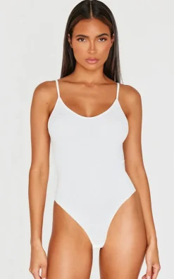 PrettyLittleThing Snatched*Snatched Rib Strappy Bodysuit