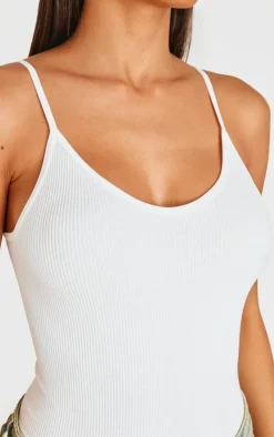 PrettyLittleThing Snatched*Snatched Rib Strappy Bodysuit