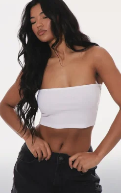 PrettyLittleThing Tube Tops*Soft Basic Ribbed Bandeau Crop Top
