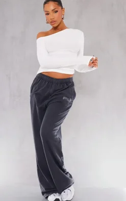 PrettyLittleThing Christmas Shop*Soft Touch Jersey Ruche Side Long Top