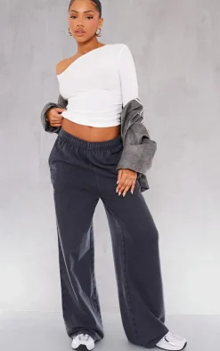 PrettyLittleThing Christmas Shop*Soft Touch Jersey Ruche Side Long Top
