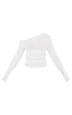 PrettyLittleThing Christmas Shop*Soft Touch Jersey Ruche Side Long Top