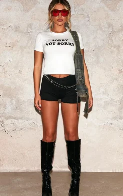 PrettyLittleThing T-Shirts*Sorry Graphic Baby Doll Tee